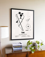 Tillamook Airport aviation wall décor in black wood frame