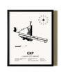 Framed Carson City Airport wall art poster in black frame