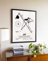 John Murtha Johnstown / Cambria County Airport aviation wall décor in black wood frame