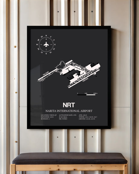 Frame color options for Narita International Airport Wall Art