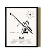Framed Monmouth Executive Airport wall art poster in black frame