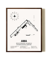 Rick Husband Amarillo International Airport aviation print in walnut frame