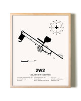 Clearview Airpark framed wall art in white frame