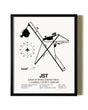 Framed John Murtha Johnstown / Cambria County Airport wall art poster in black frame