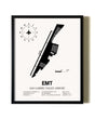 Framed San Gabriel Valley Airport wall art poster in black frame