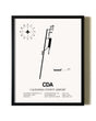 Framed Caledonia County Airport wall art poster in black frame