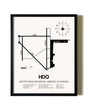 Framed South Texas Regional Airport At Hondo wall art poster in black frame