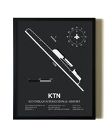 Unframed Ketchikan International Airport map print poster