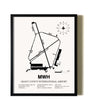 Framed Grant County International Airport wall art poster in black frame