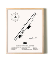Richard Downing Airport framed wall art in white frame