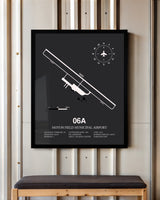 Frame color options for Moton Field Municipal Airport Wall Art