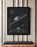 Frame color options for Columbiana County Airport Wall Art