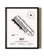 Framed Laughlin AFB Airport wall art poster in black frame