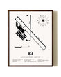 David Jay Perry Airport aviation print in walnut frame