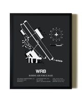 Unframed Robins Air Force Base map print poster