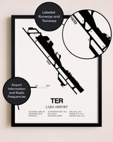 Lajes Airport poster size comparison chart