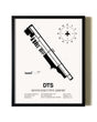 Framed Destin Executive Airport wall art poster in black frame