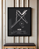 Frame color options for Lea County Regional Airport Wall Art
