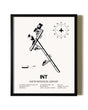 Framed Smith Reynolds Airport wall art poster in black frame