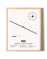 Vernonia Municipal Airport framed wall art in white frame