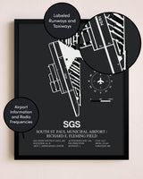 South St. Paul Municipal Airport / Richard E. Fleming Field poster size comparison chart