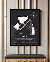 Frame color options for New River Marine Corps Air Station (McCutcheon Field) Airport Wall Art