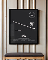 Frame color options for Downtown Airport Wall Art