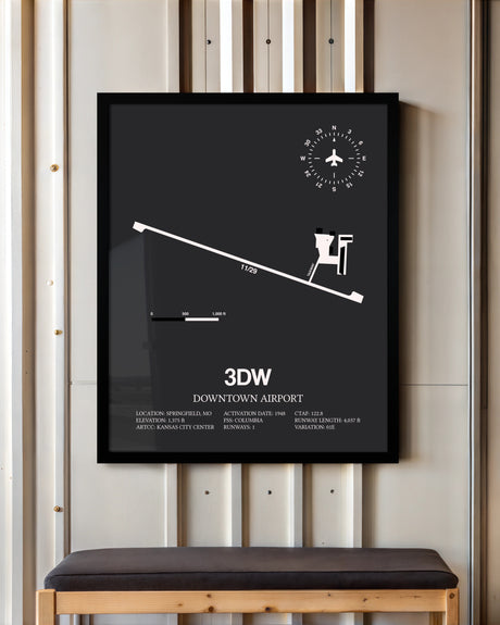 Frame color options for Downtown Airport Wall Art