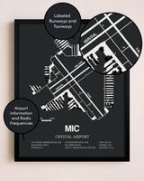 Crystal Airport poster size comparison chart