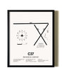 Framed Brodhead Airport wall art poster in black frame