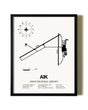 Framed Aiken Regional Airport wall art poster in black frame