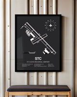 Frame color options for St. Cloud Regional Airport Wall Art