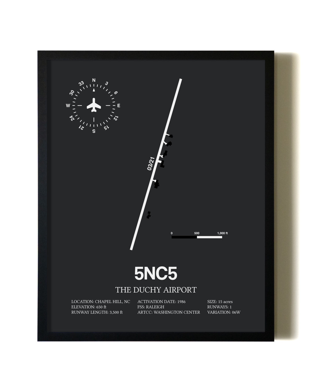 Unframed The Duchy Airport map print poster