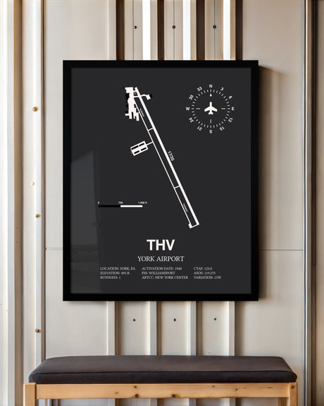 Frame color options for York Airport Wall Art