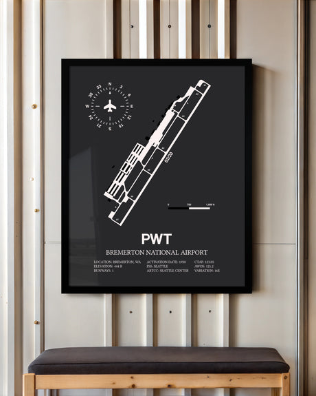 Frame color options for Bremerton National Airport Wall Art