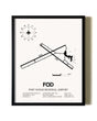 Framed Fort Dodge Regional Airport wall art poster in black frame