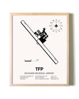 Ingleside Regional Airport framed wall art in white frame