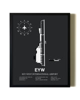 Unframed Key West International Airport map print poster