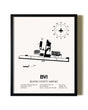 Framed Beaver County Airport wall art poster in black frame