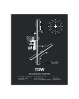 Gray Framed Tradewind Airport layout wall art poster