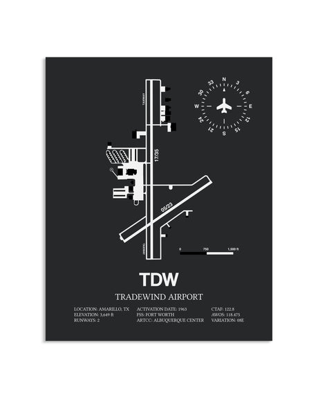 Gray Framed Tradewind Airport layout wall art poster