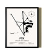 Framed Godman Army Airfield wall art poster in black frame