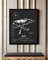 Frame color options for Capital City Airport Wall Art