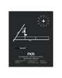 Gray Framed Frankfort Clinton County Regional Airport layout wall art poster