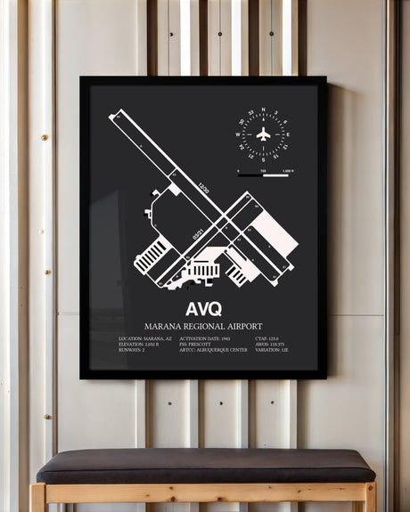 Frame color options for Marana Regional Airport Wall Art