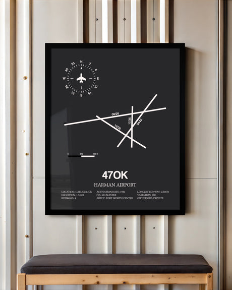 Frame color options for Harman Airport Wall Art
