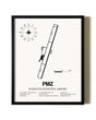 Framed Plymouth Municipal Airport wall art poster in black frame