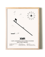 Cape Canaveral Space Force Station Skid Strip Airport framed wall art in white frame