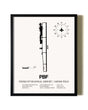 Framed Pinebluff Regional Airport / Grider Field wall art poster in black frame