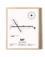 RWJ Airpark framed wall art in white frame